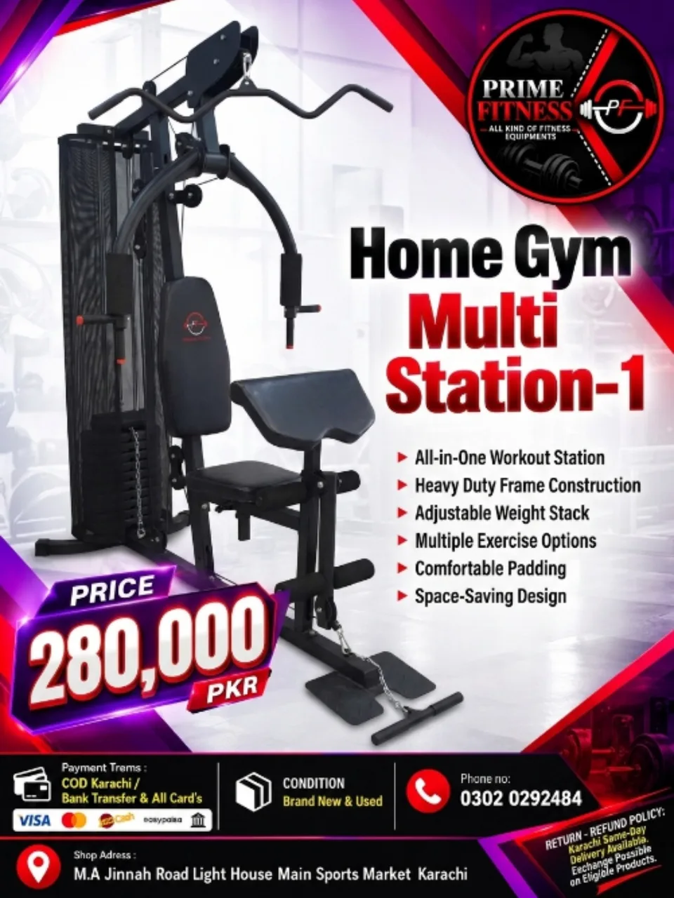Fitness Home Gym Multi Station - 1