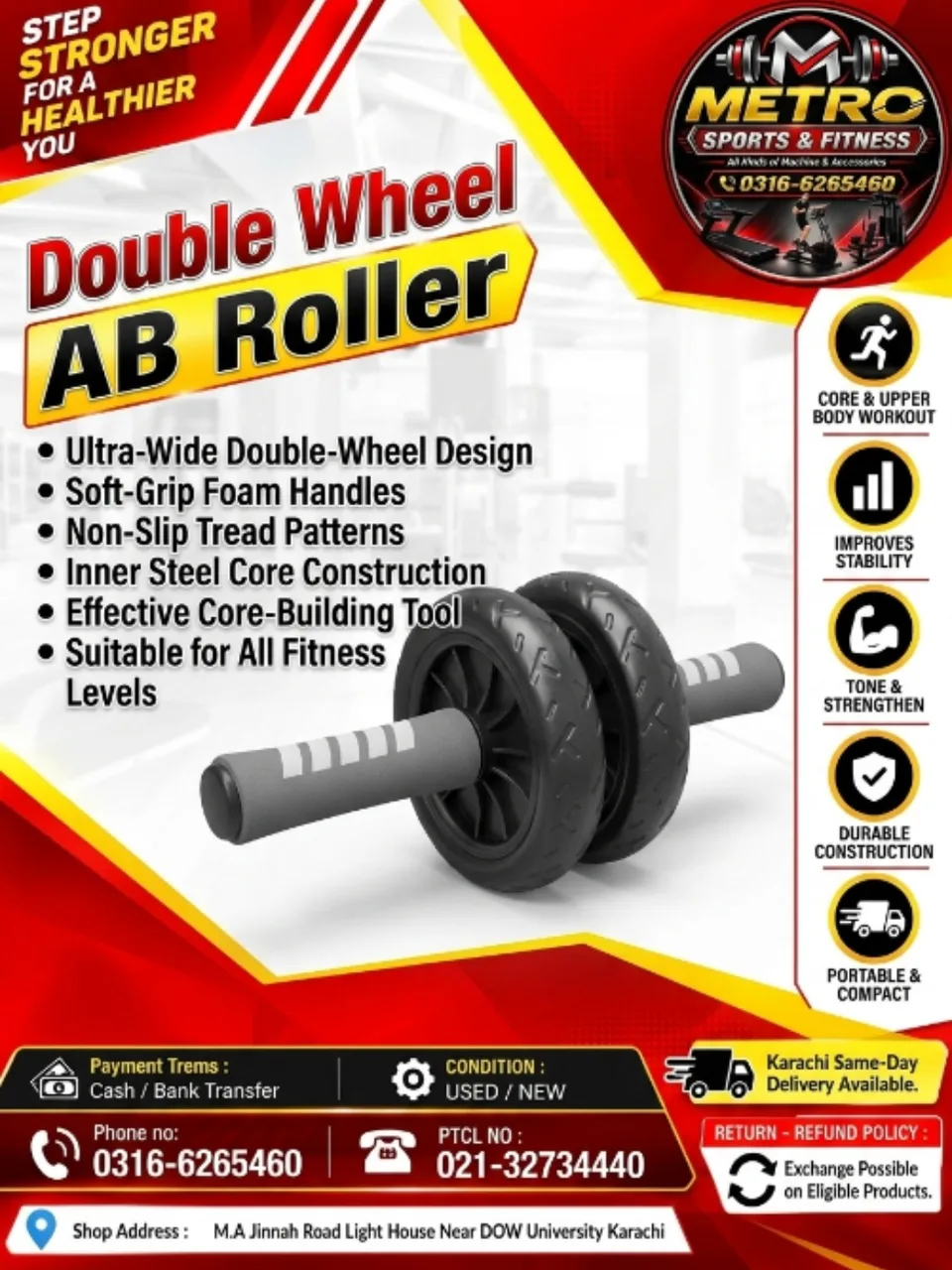 Double Wheel AB Roller