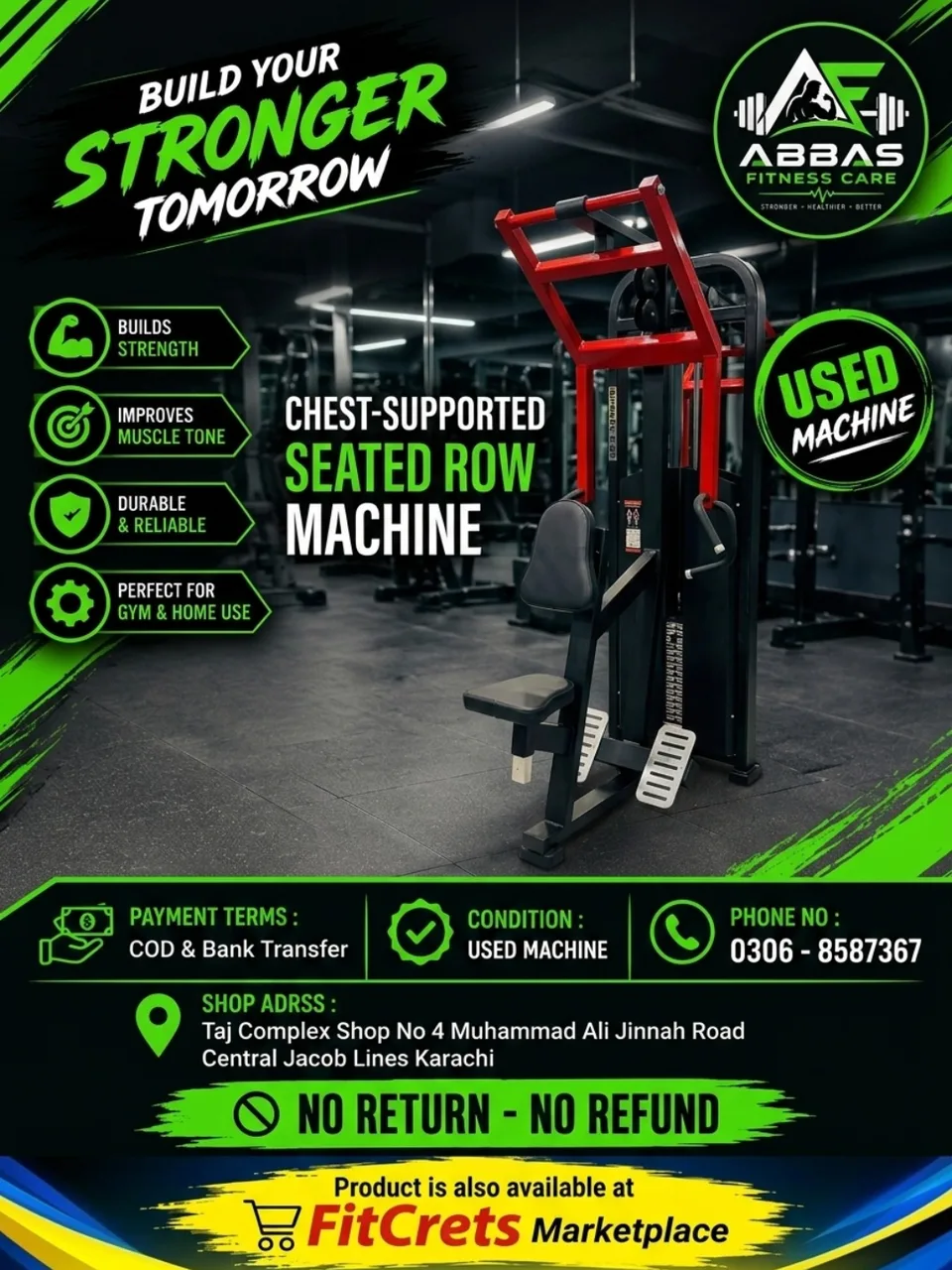 Chest-Supported Seated Row Machine  — photo 1