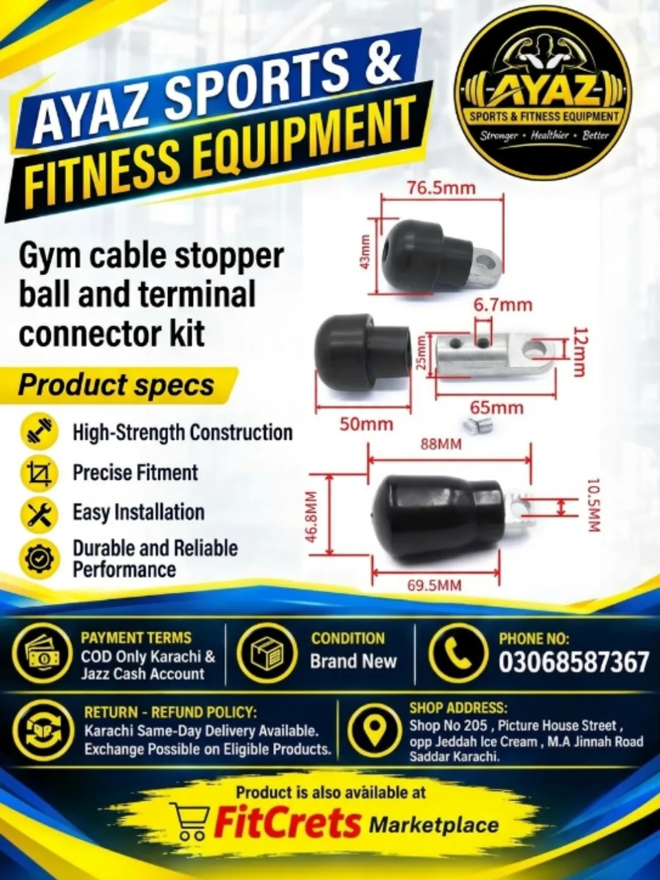 ym Cable Stopper Ball and Terminal Connector Kit — photo 1