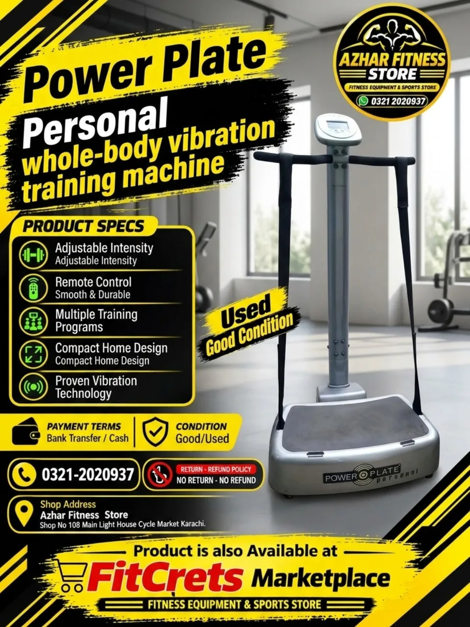  Power Plate Personal Whole-Body Vibration Training Machine