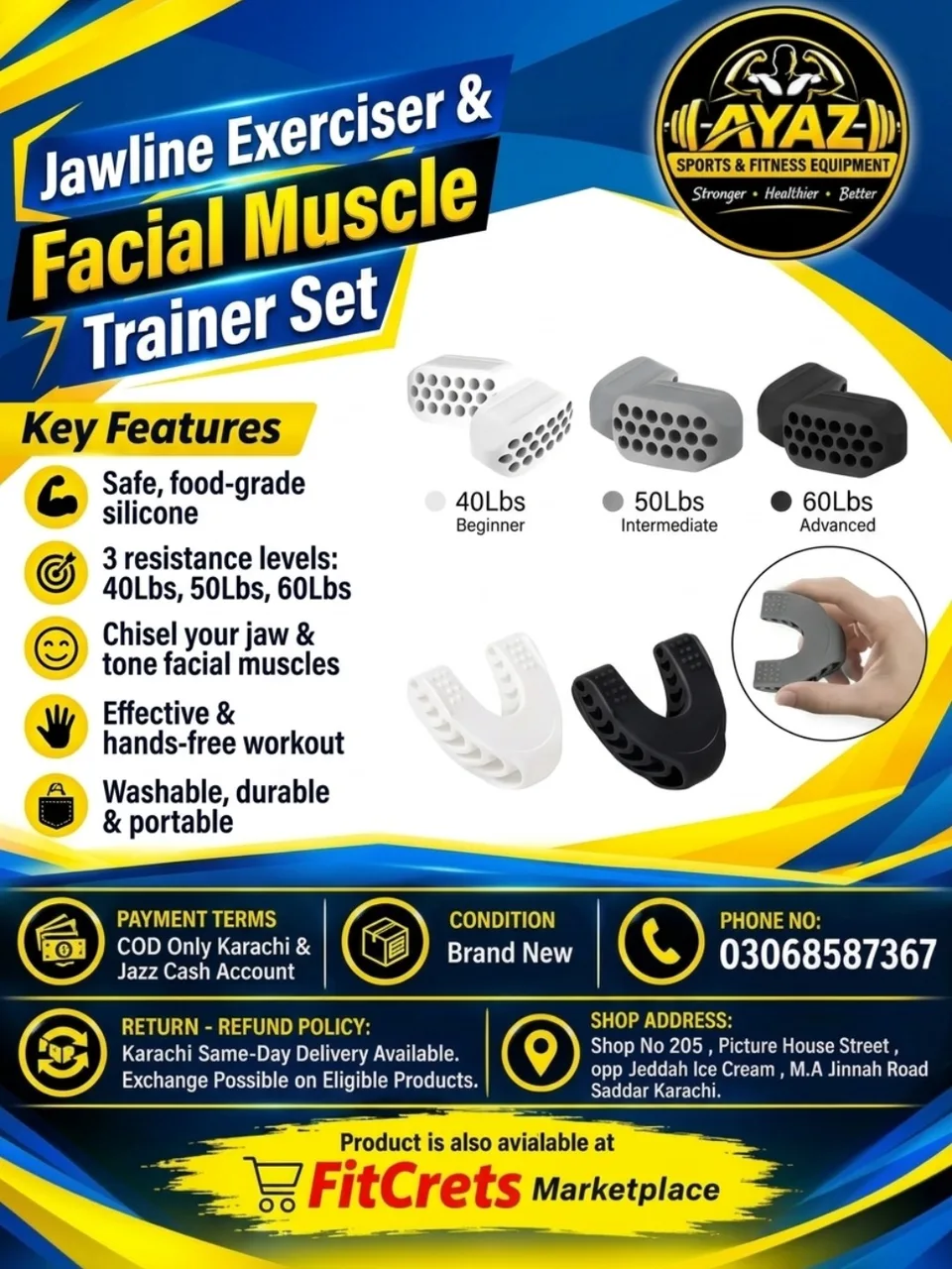 Jawline Exerciser & Facial Muscle Trainer Set — photo 1