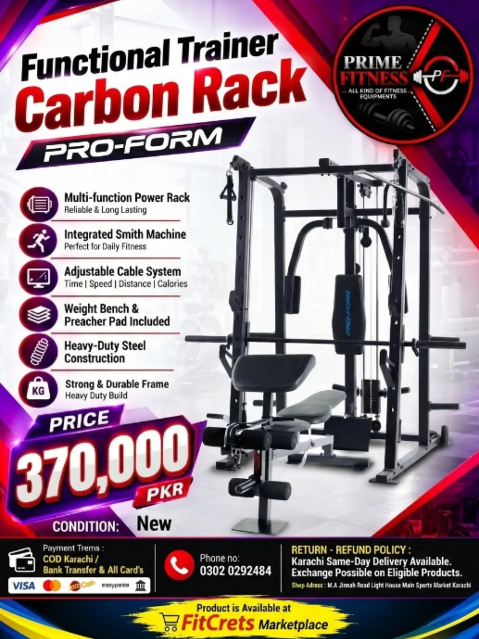 Functional Trainer Carbon Rack Pro-Form