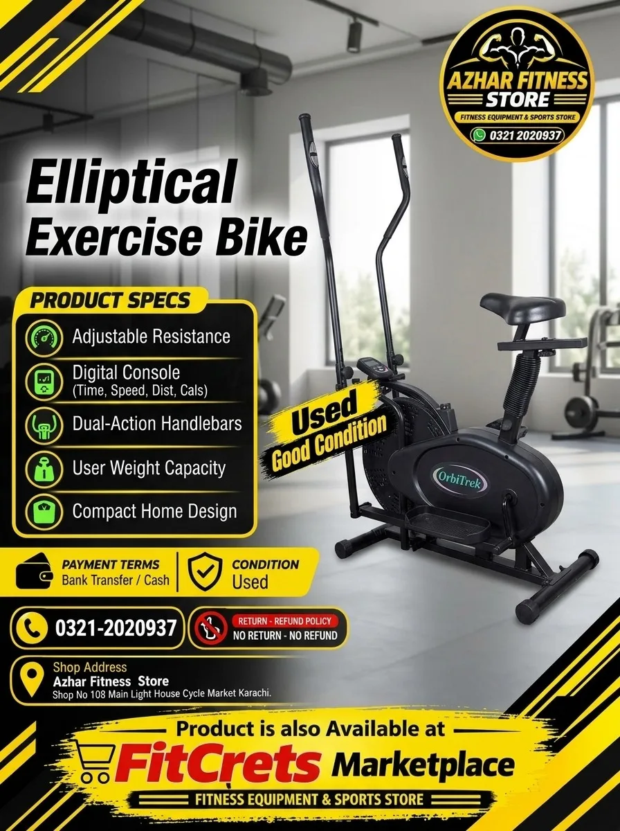 OrbiTrek Dual-Action Elliptical Exercise Bike / 2-in-1 Compact Orbitrek Trainer (Used / Good Condition)