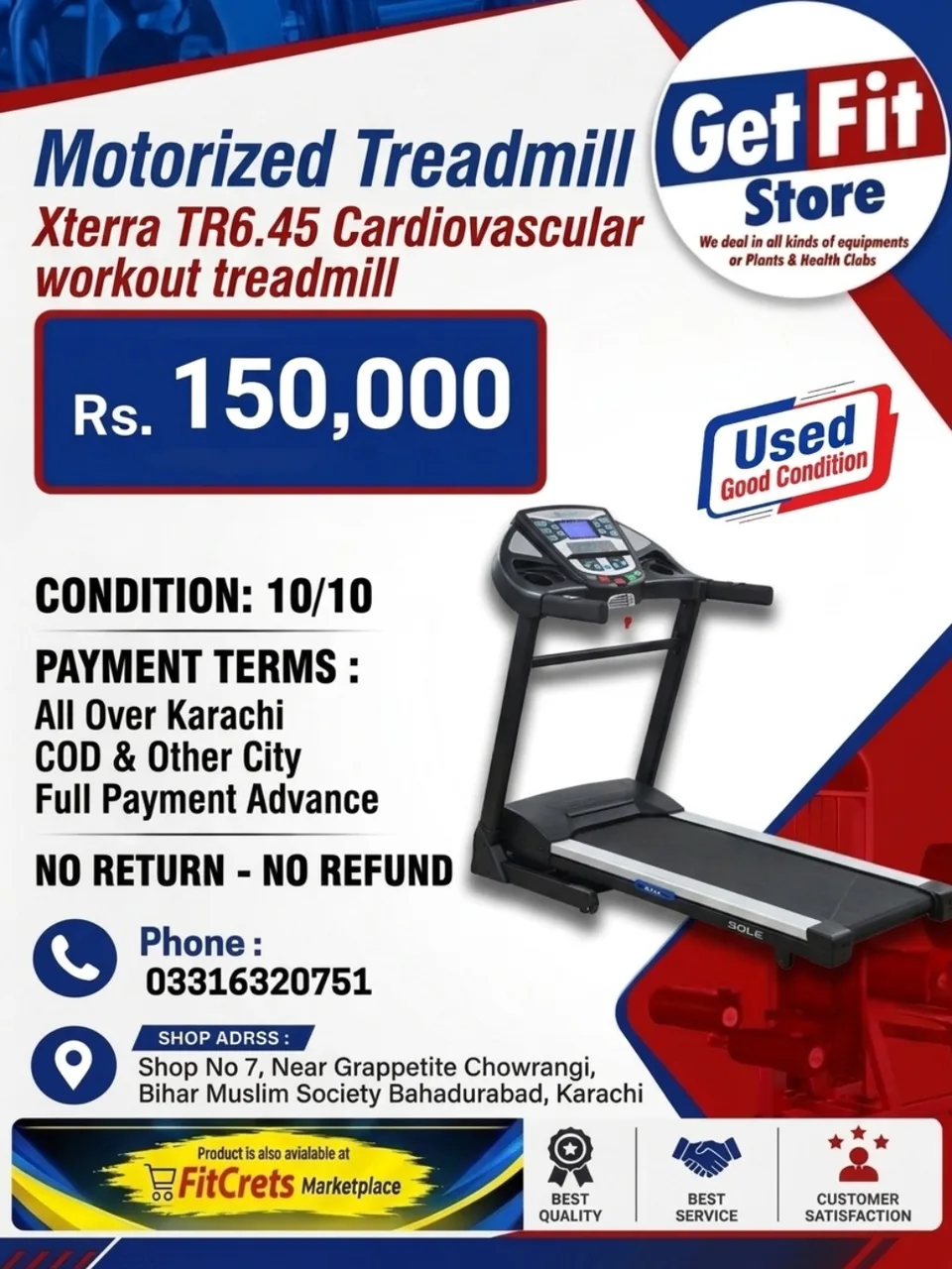TR6.45 Cardiovascular Workout Treadmill — photo 1