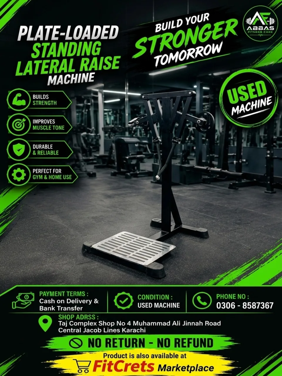 Plate-Loaded Standing Lateral Raise Machine  — photo 1