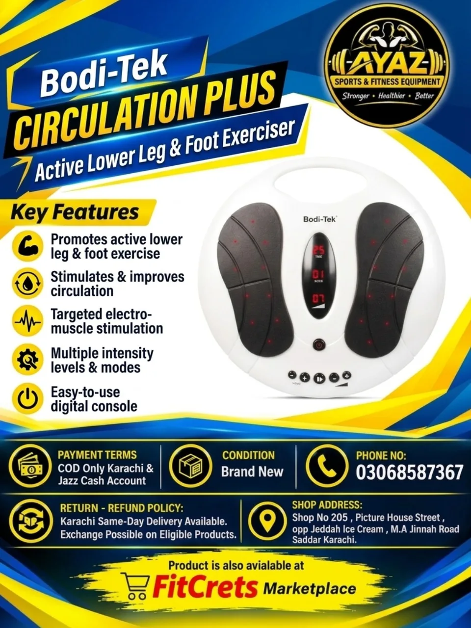 Bodi-Tek Circulation Plus Active Lower Leg & Foot Exerciser