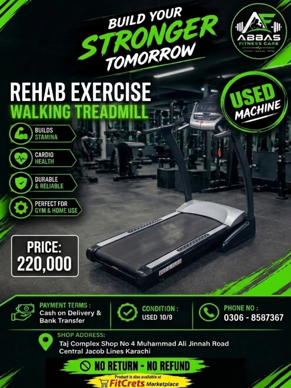 Rehab Exercise Walking Treadmill