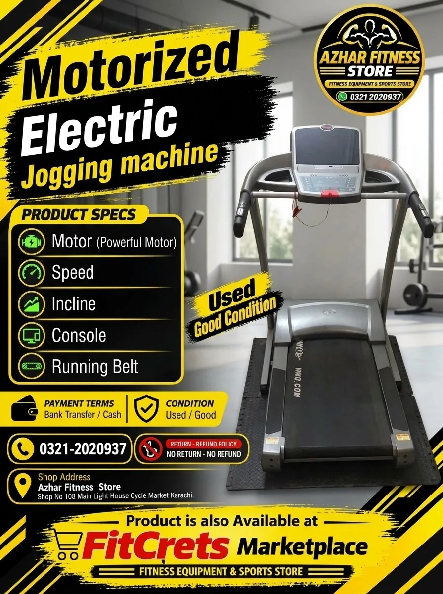 Electric Jogging Machine / Advanced Cushion Deck Home Treadmill (Used / Good Condition)