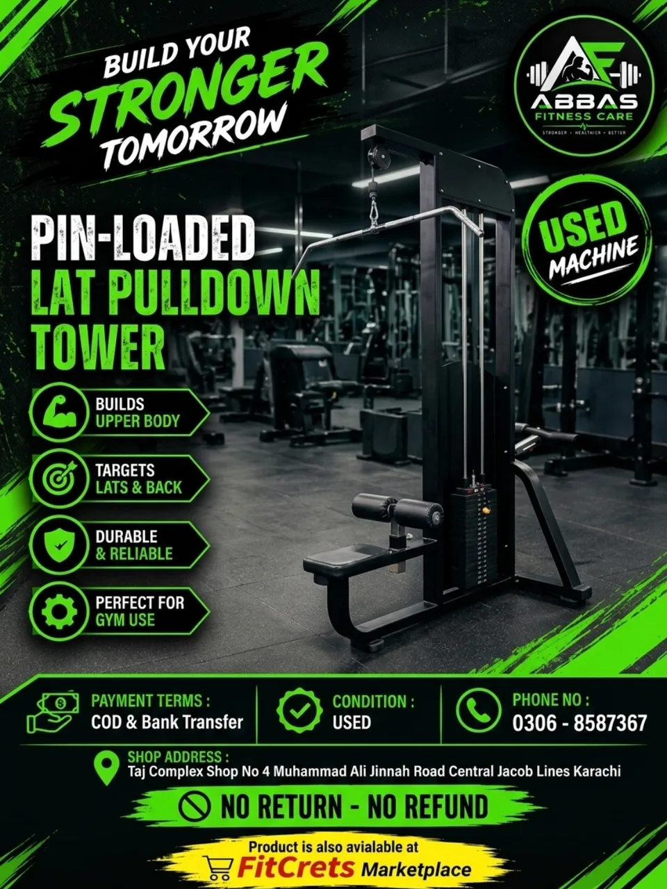 Pin-Loaded Lat Pulldown Tower — photo 1