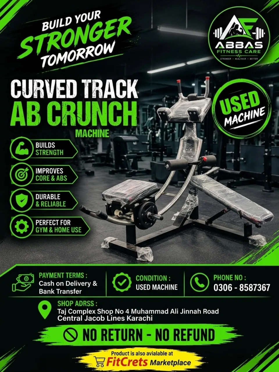 Curved Track Ab Crunch Machine