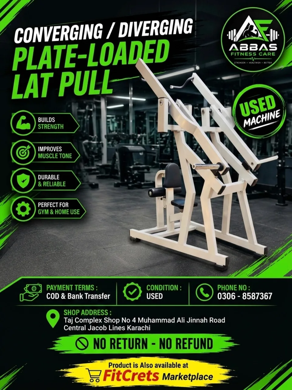 Converging / Diverging Plate-Loaded Lat Pull