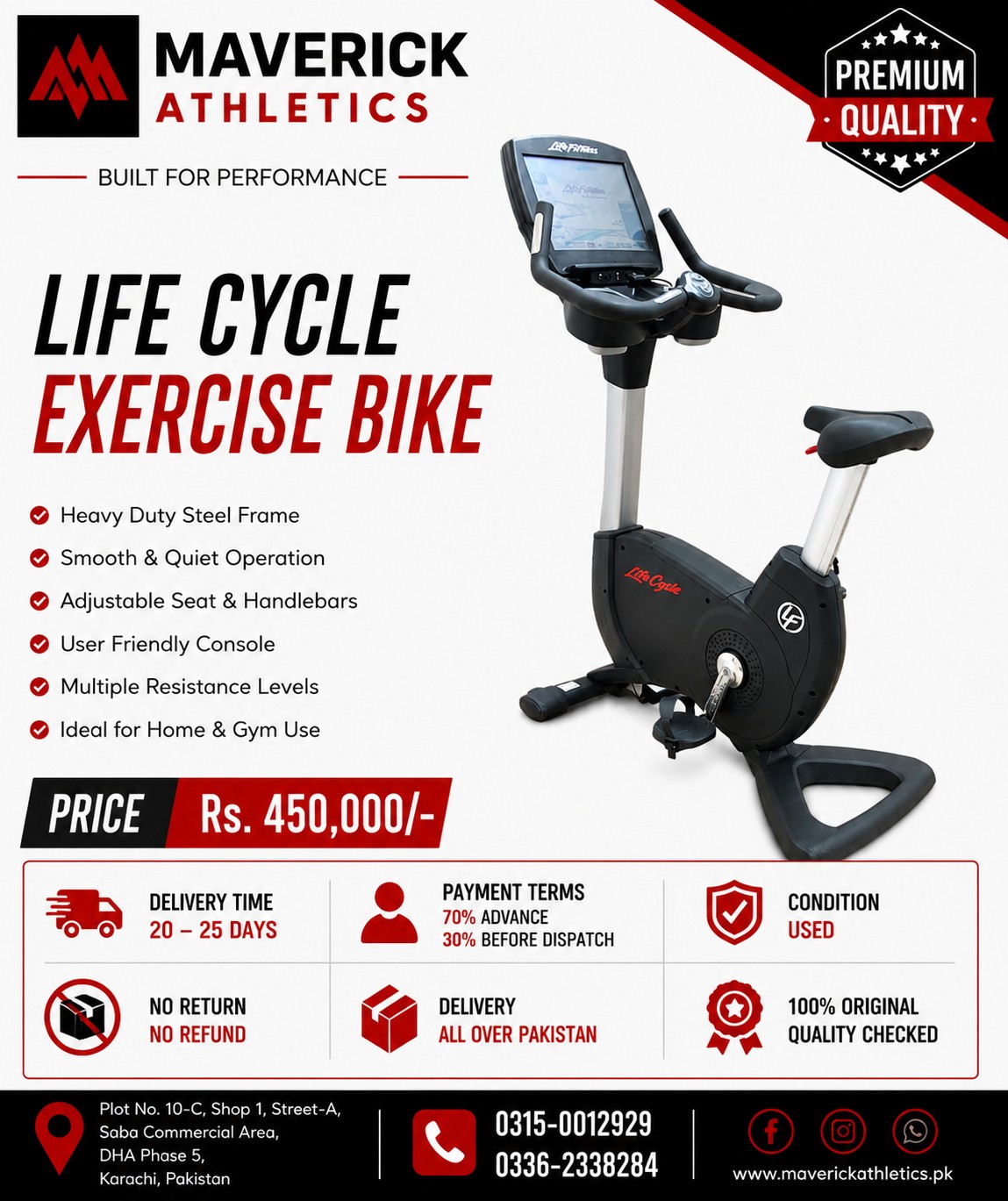 Life Cycle Exercise Bike (Used)