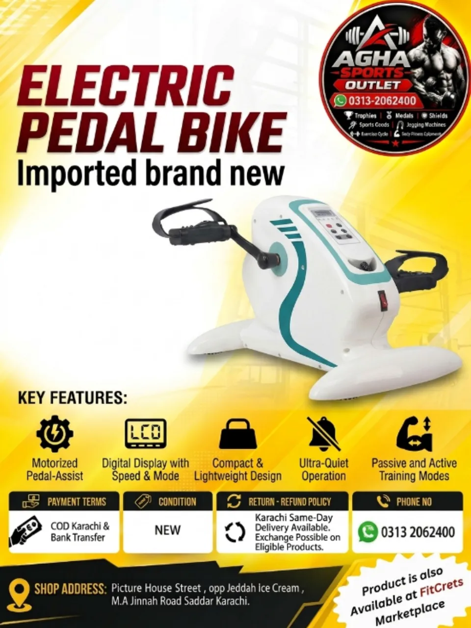 Cycle Flow Motorized Rehabilitation Pedal Trainer