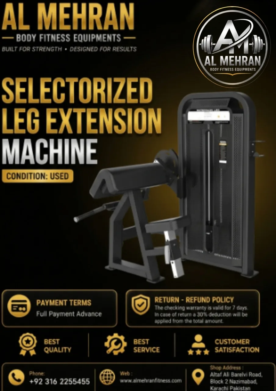 Sectorized Leg Extension Machine.