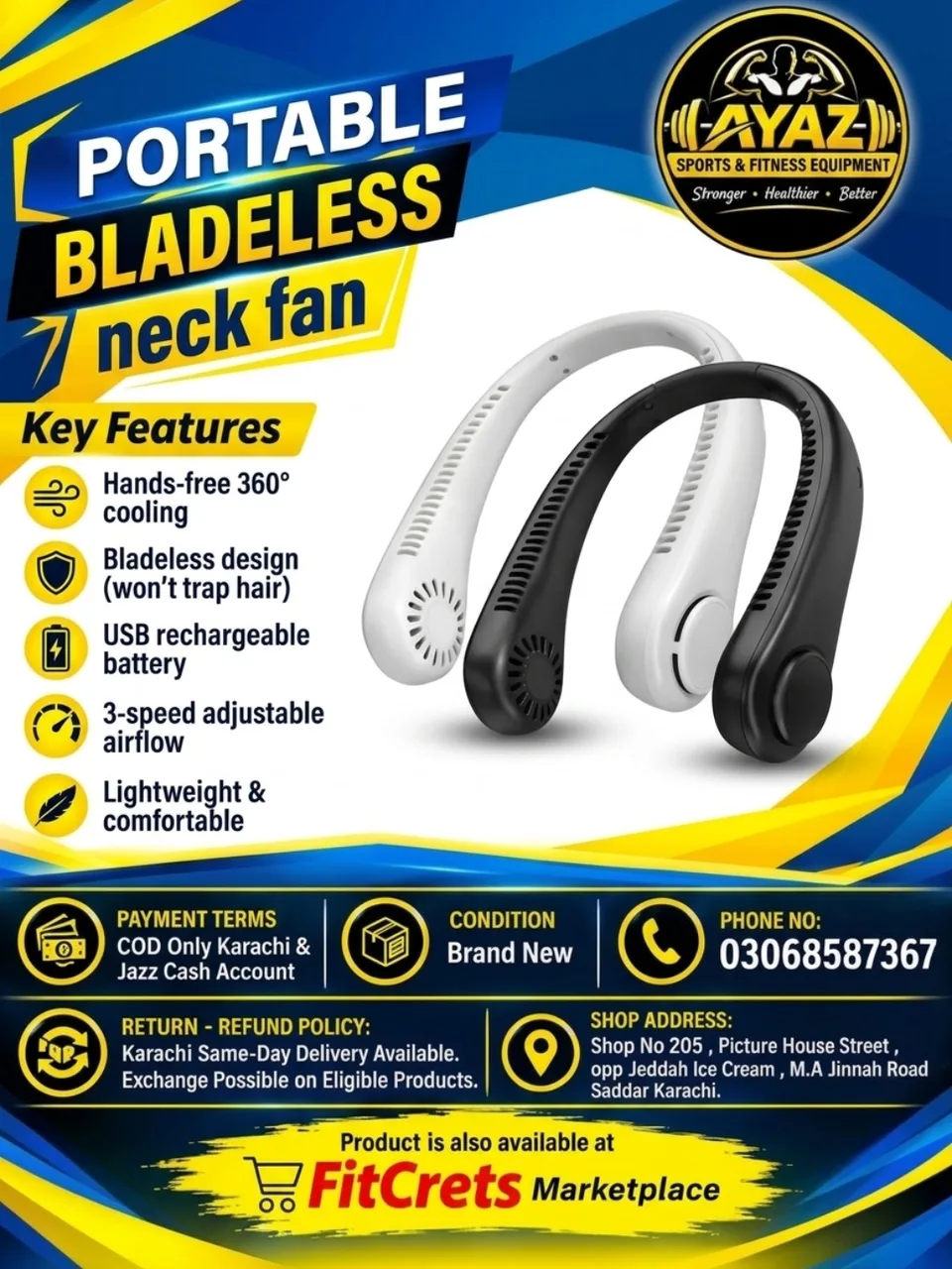 Portable Bladeless Neck Fan — photo 1