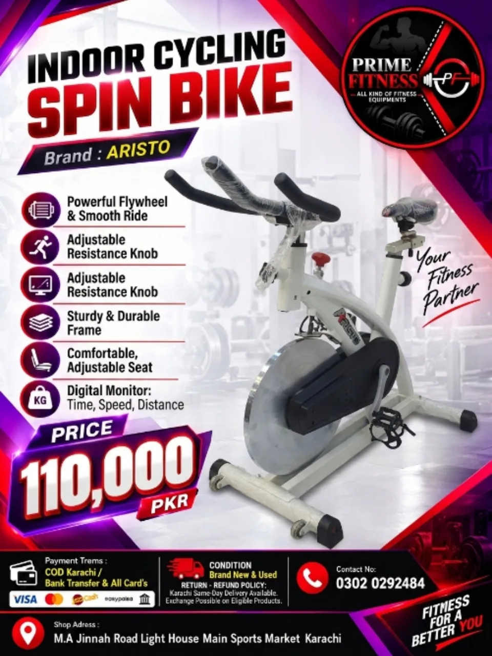 Aristo Indoor Cycling Spin Bike