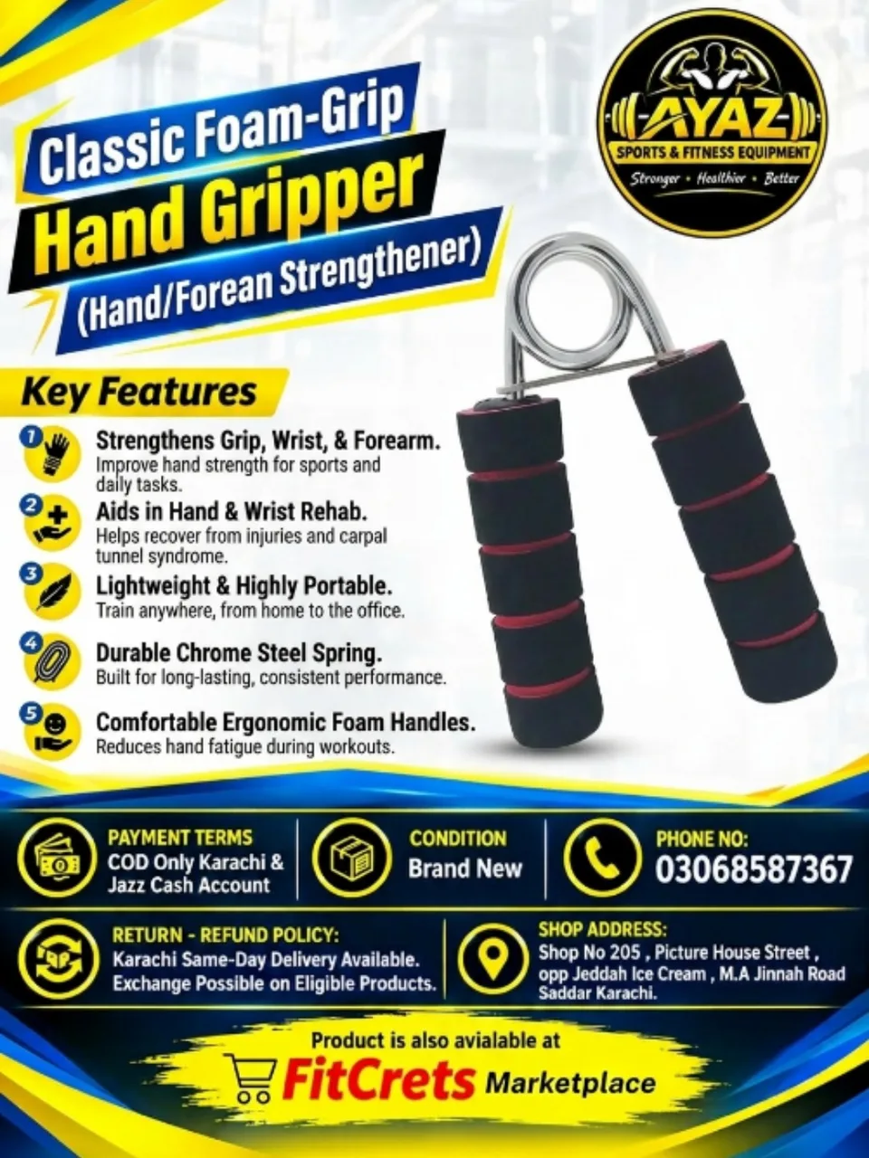 Classic Foam-Grip Hand Gripper — photo 1