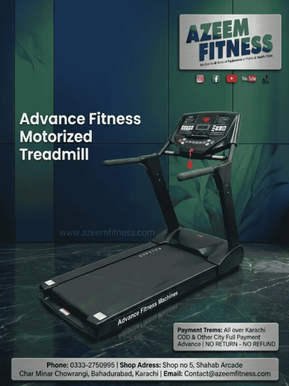 Advance Fitness Motorized Treadmill | ST-9100 Series