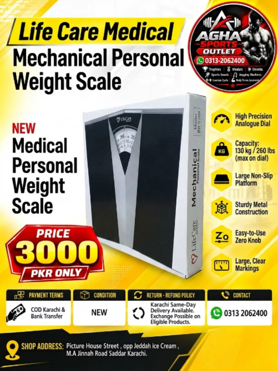 Life Care Medical Mechanical Personal Weight Scale