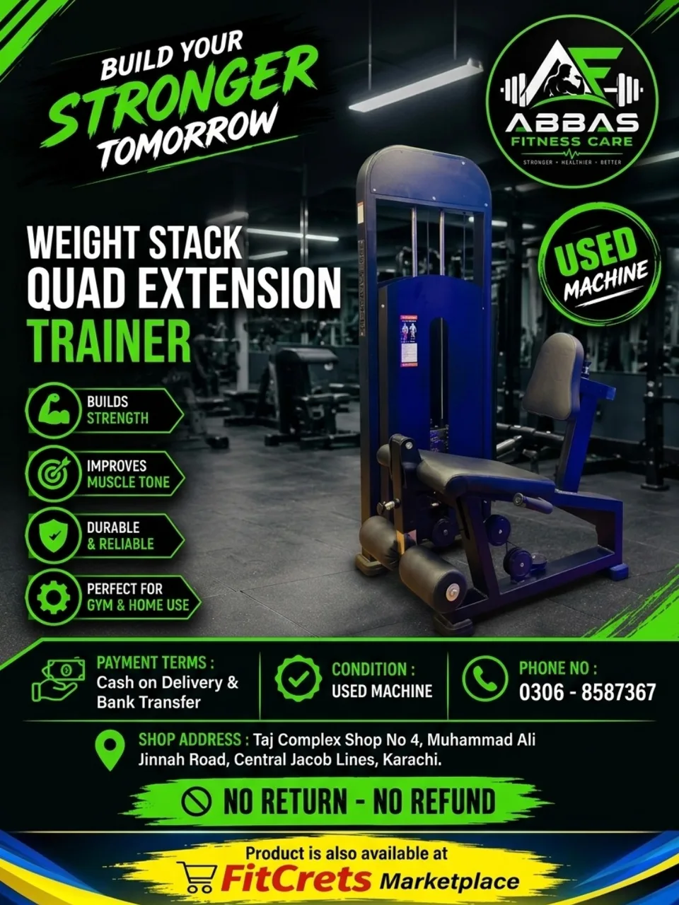 Weight Stack Quad Extension Trainer