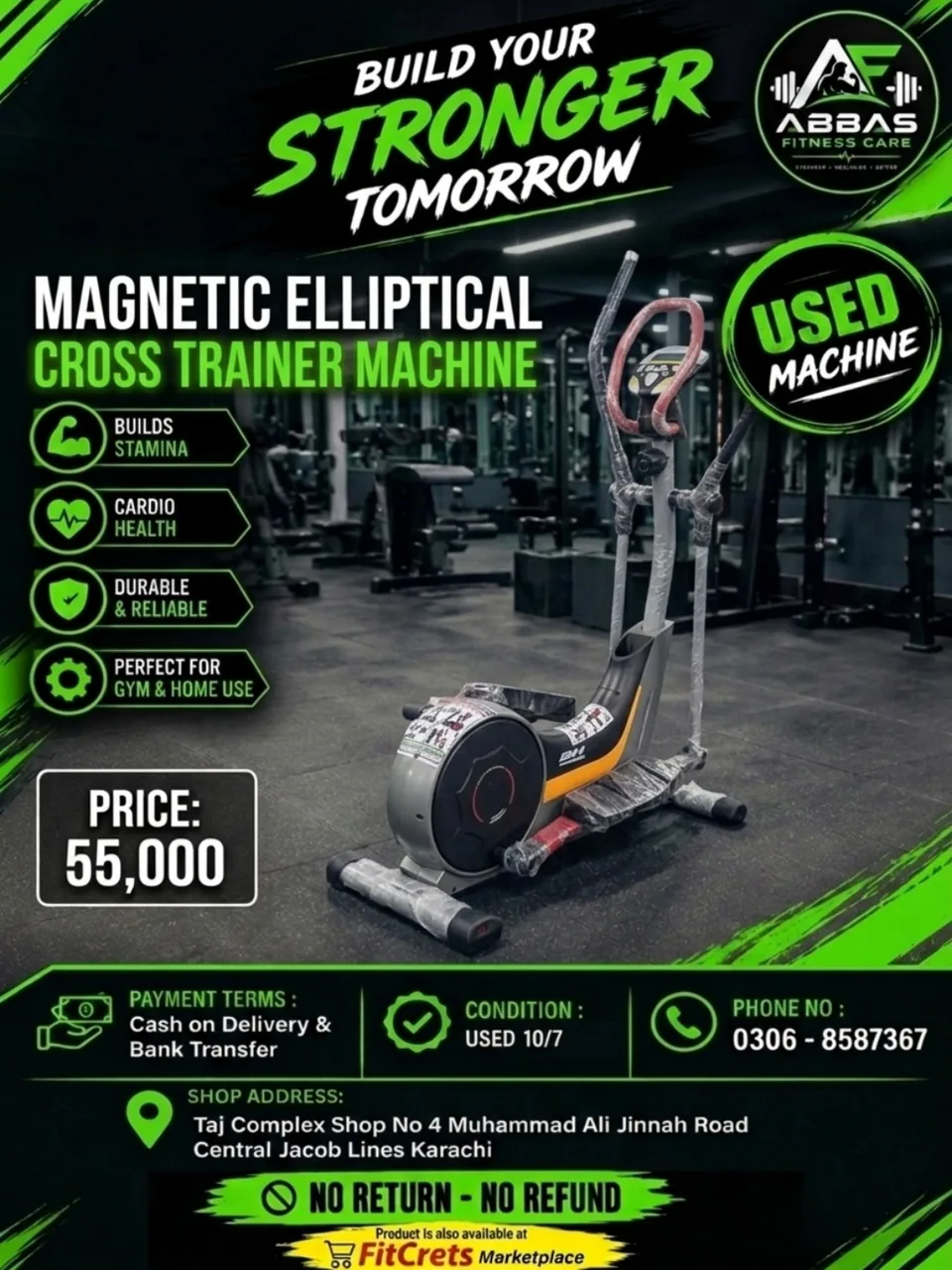 Magnetic Elliptical Cross Trainer Machine