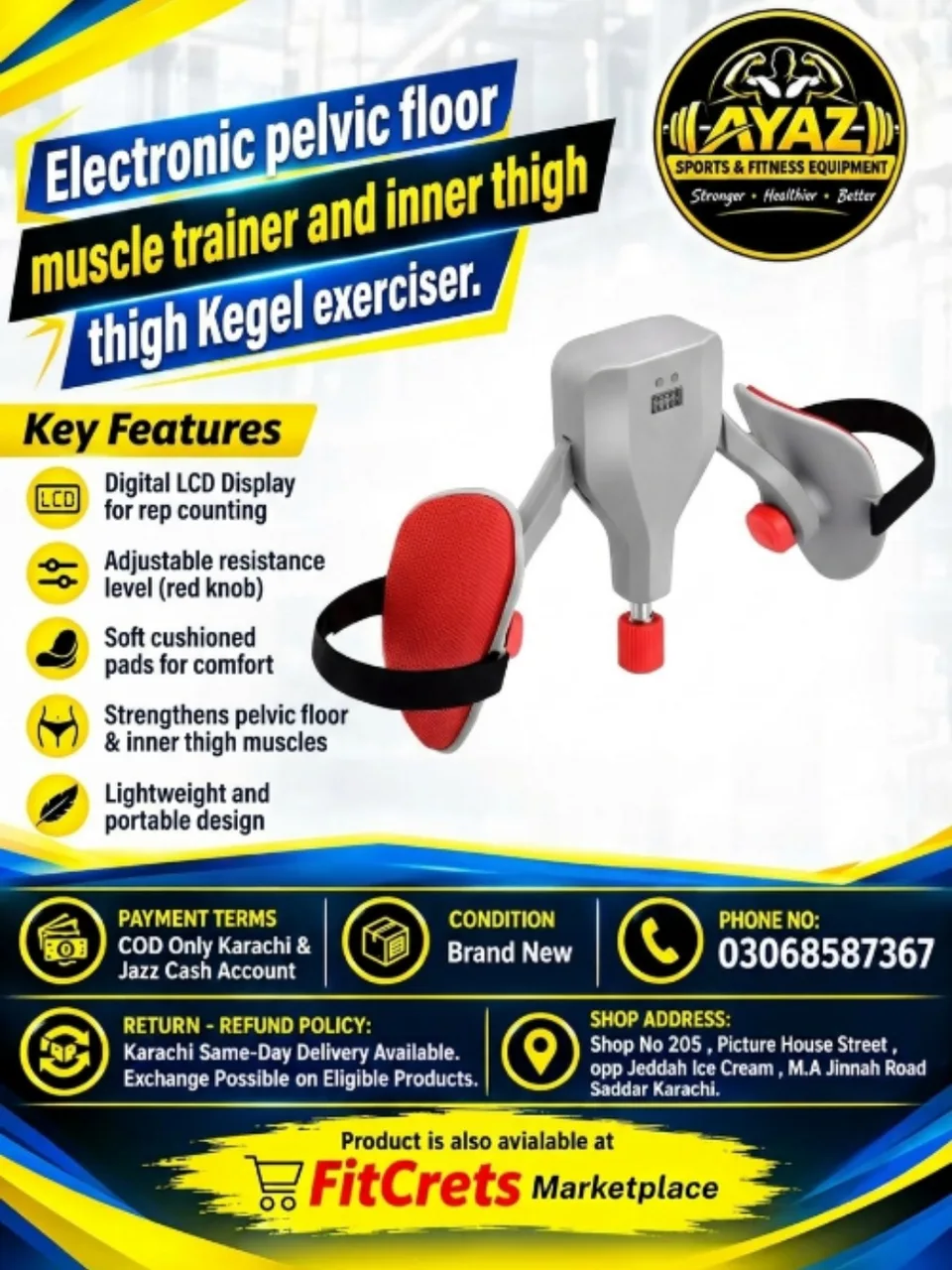 Electronic Pelvic Floor Muscle Trainer and Inner Thigh Kegel Exerciser — photo 1