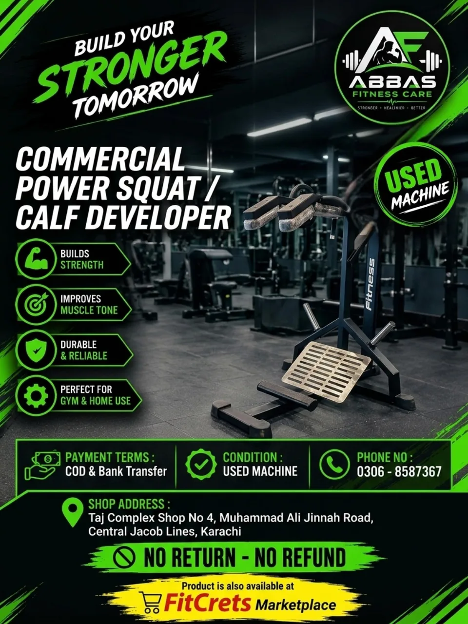 Commercial Power Squat / Calf Developer  — photo 1