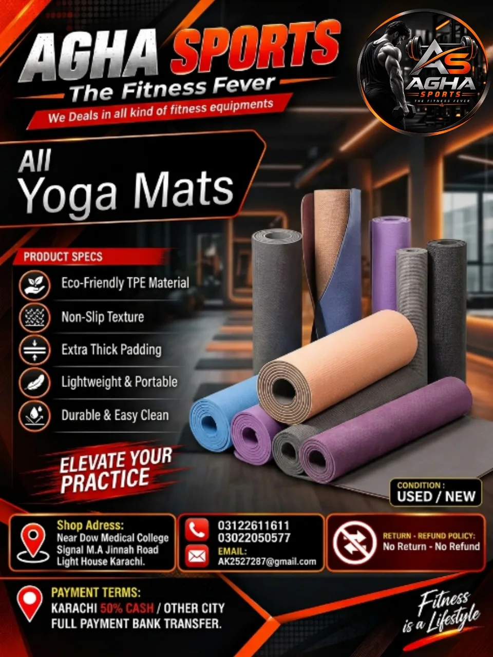 Premium Fitness Yoga Mats 