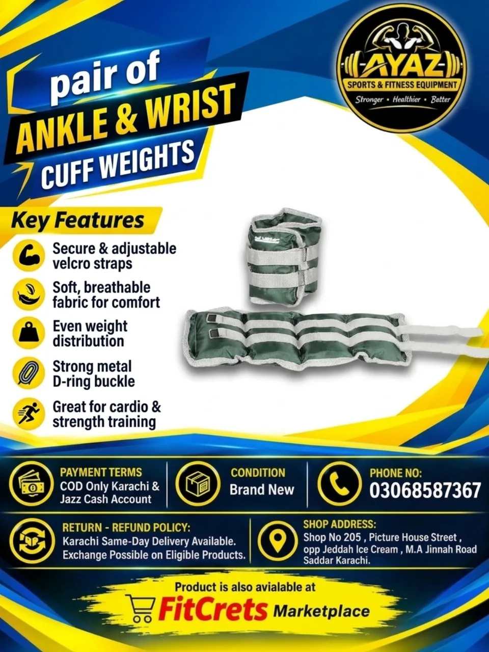 Pair of Ankle & Wrist Cuff Weights — photo 1