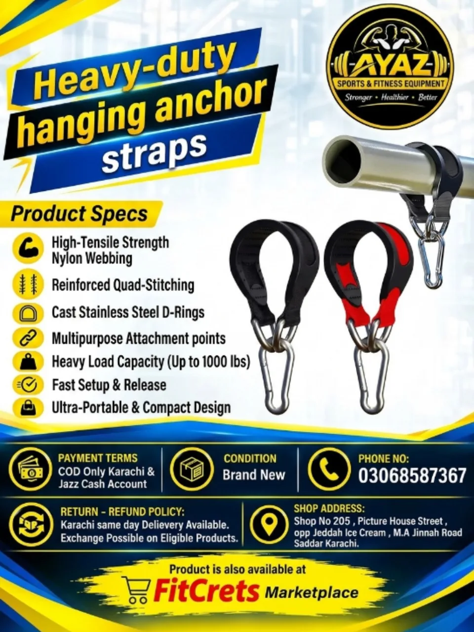 Heavy-Duty Hanging Anchor Straps