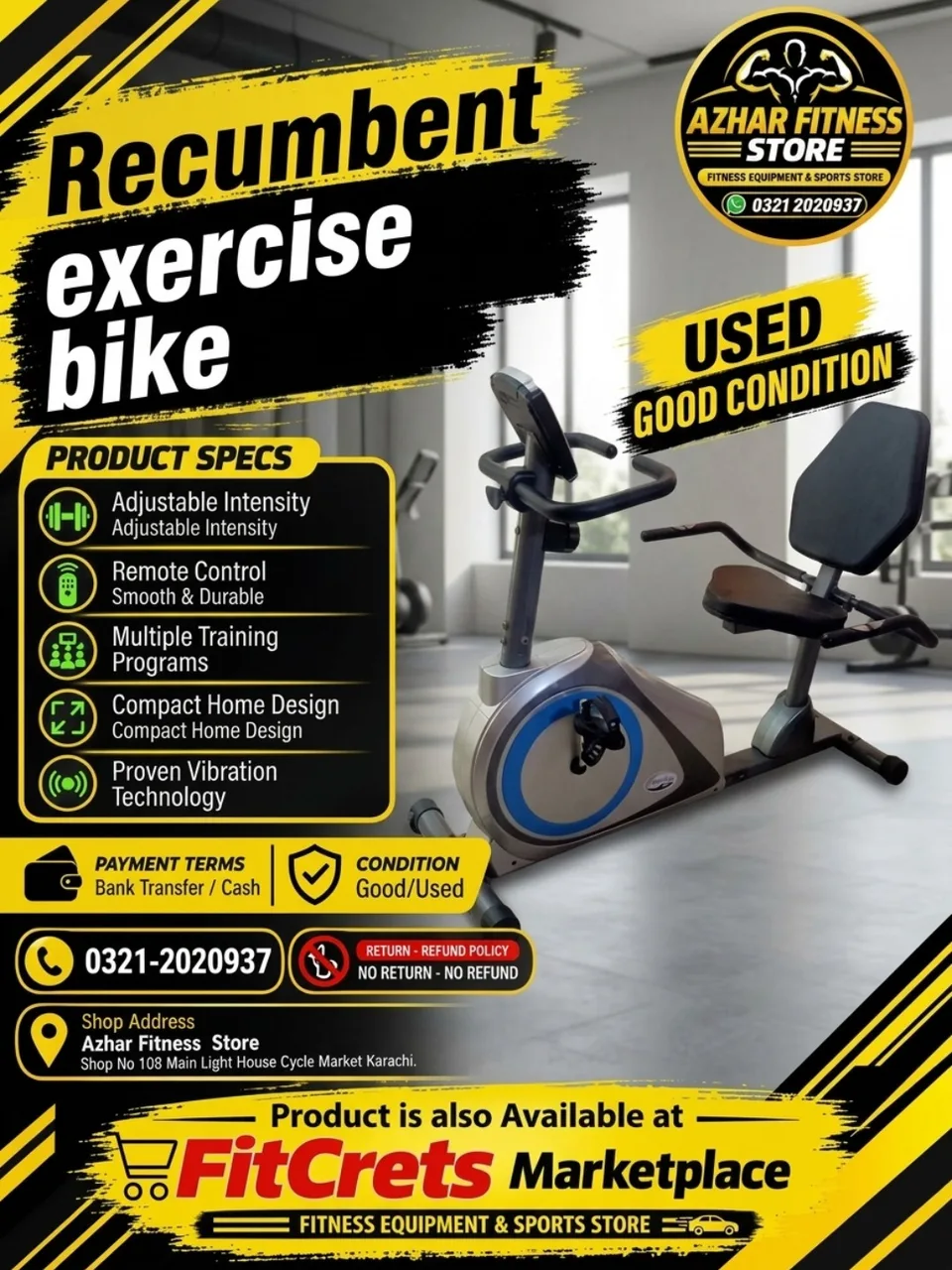 Recumbent Exercise Bike 
