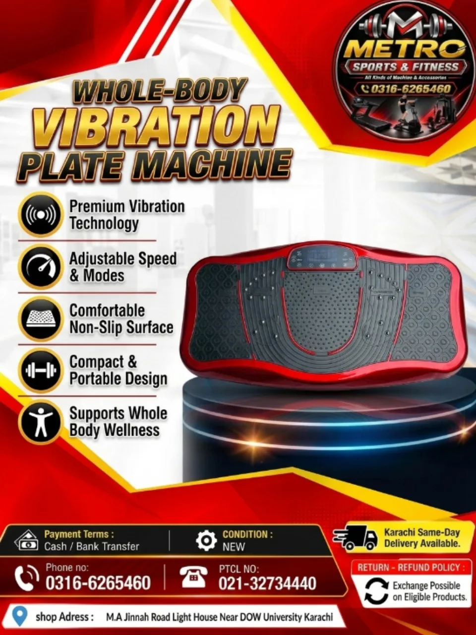 Body Vibration Plate Machine (Model 2)