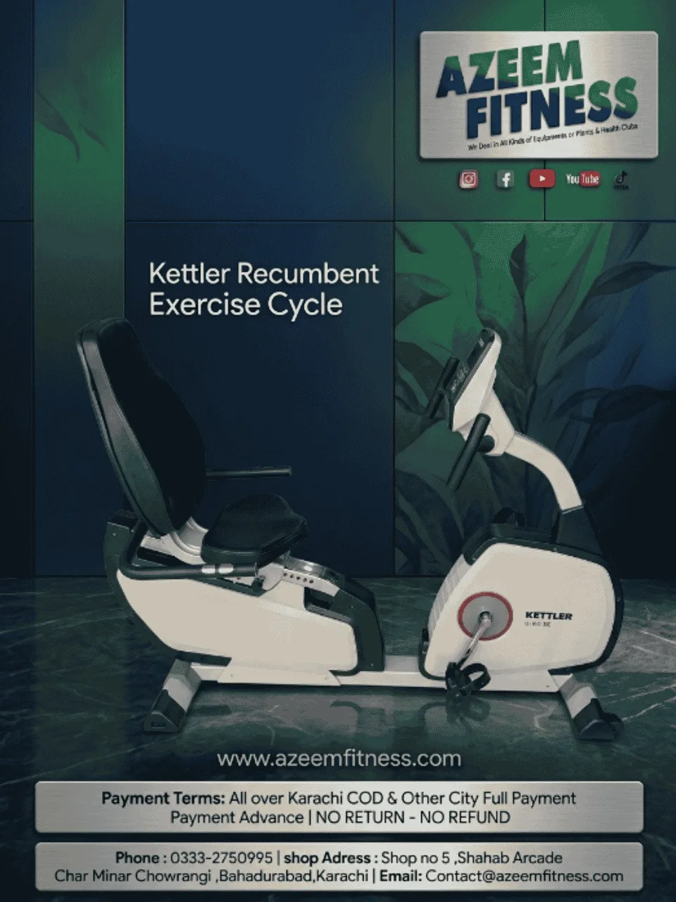 Kettler Giro R Recumbent Exercise Cycle