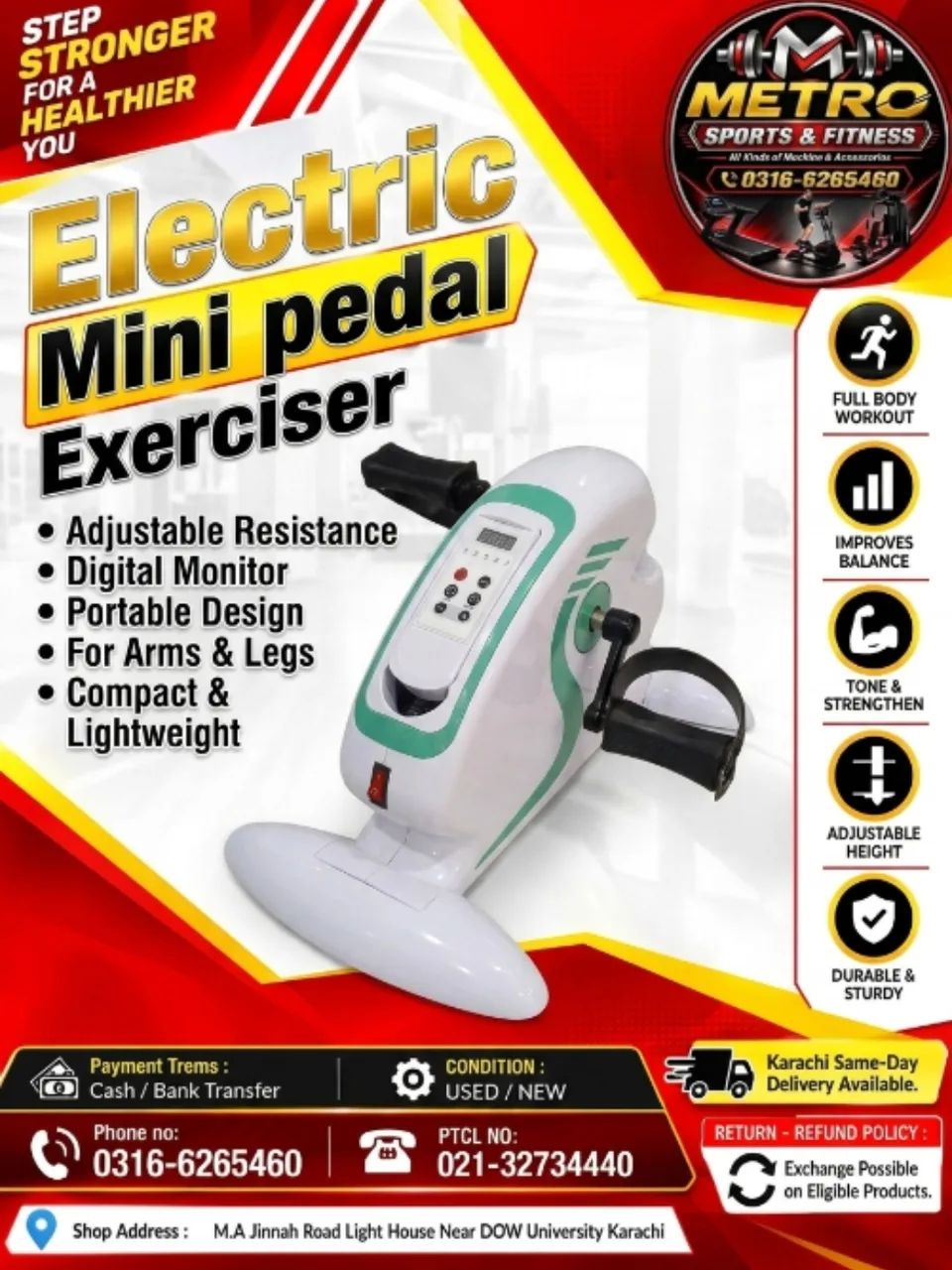 Electric Mini Pedal Exerciser