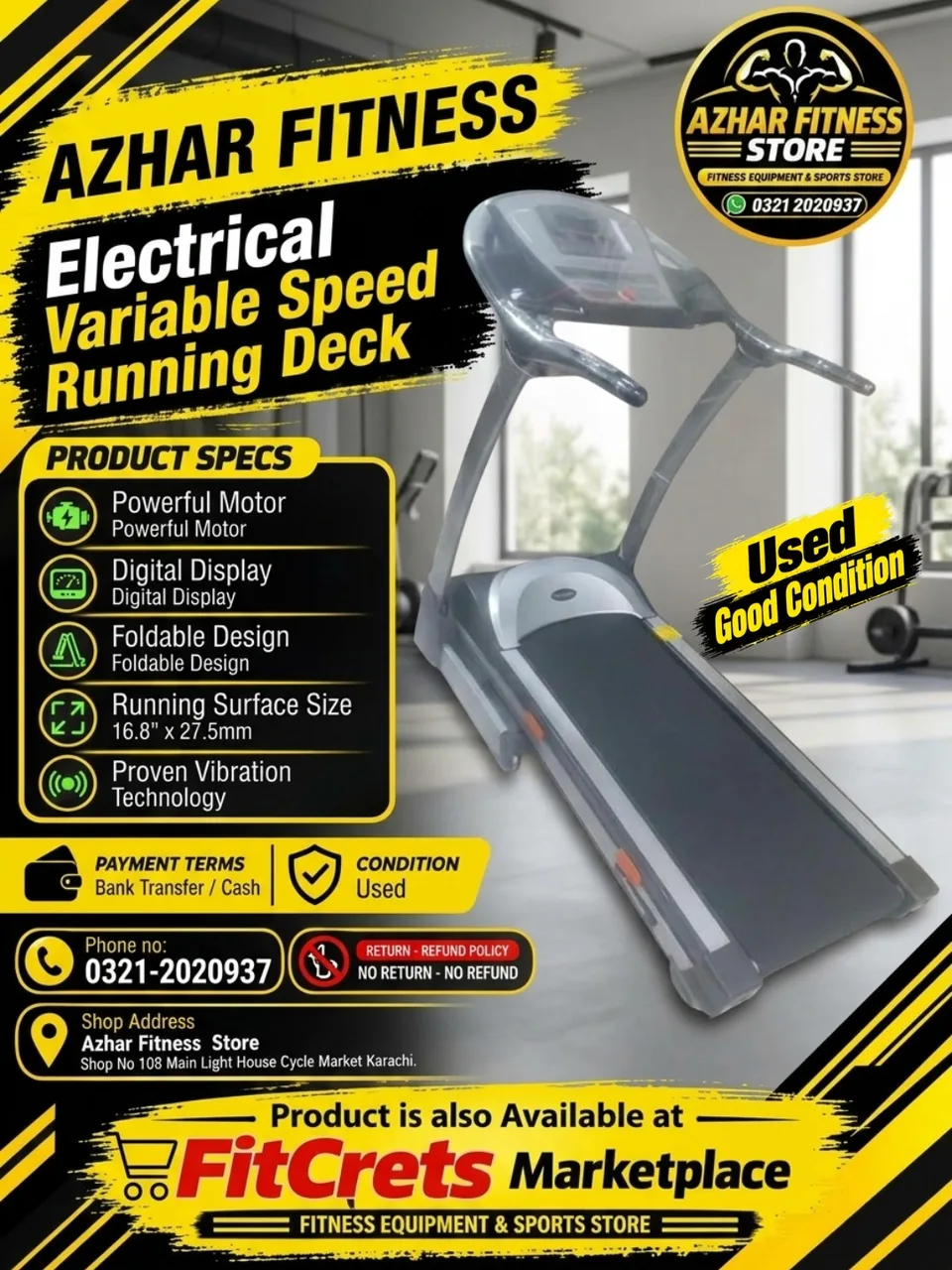 Electrical Variable Speed Running Deck