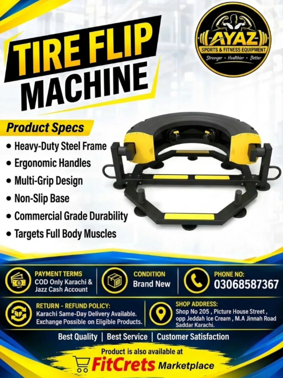 Commercial High-Performance Heavy-Duty Tire Flip Machine — photo 1