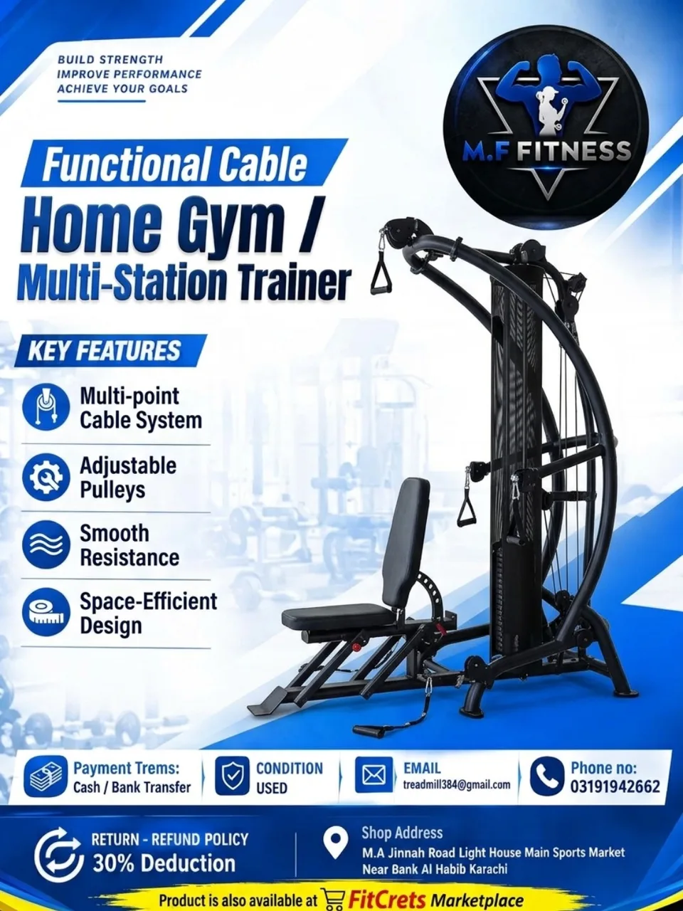 Functional Cable Home Gym / Multi-Station Trainer