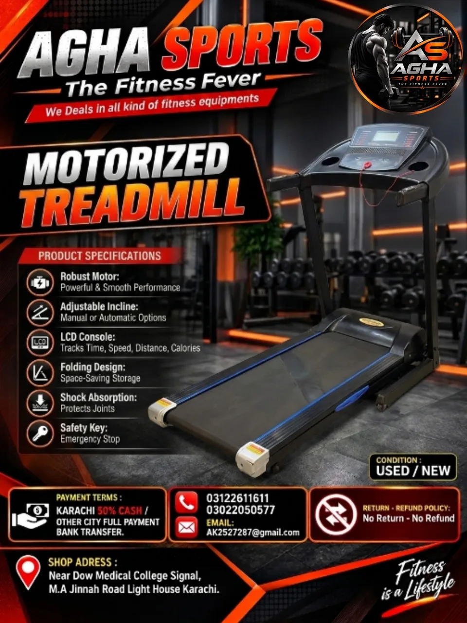 Motorized Treadmill.