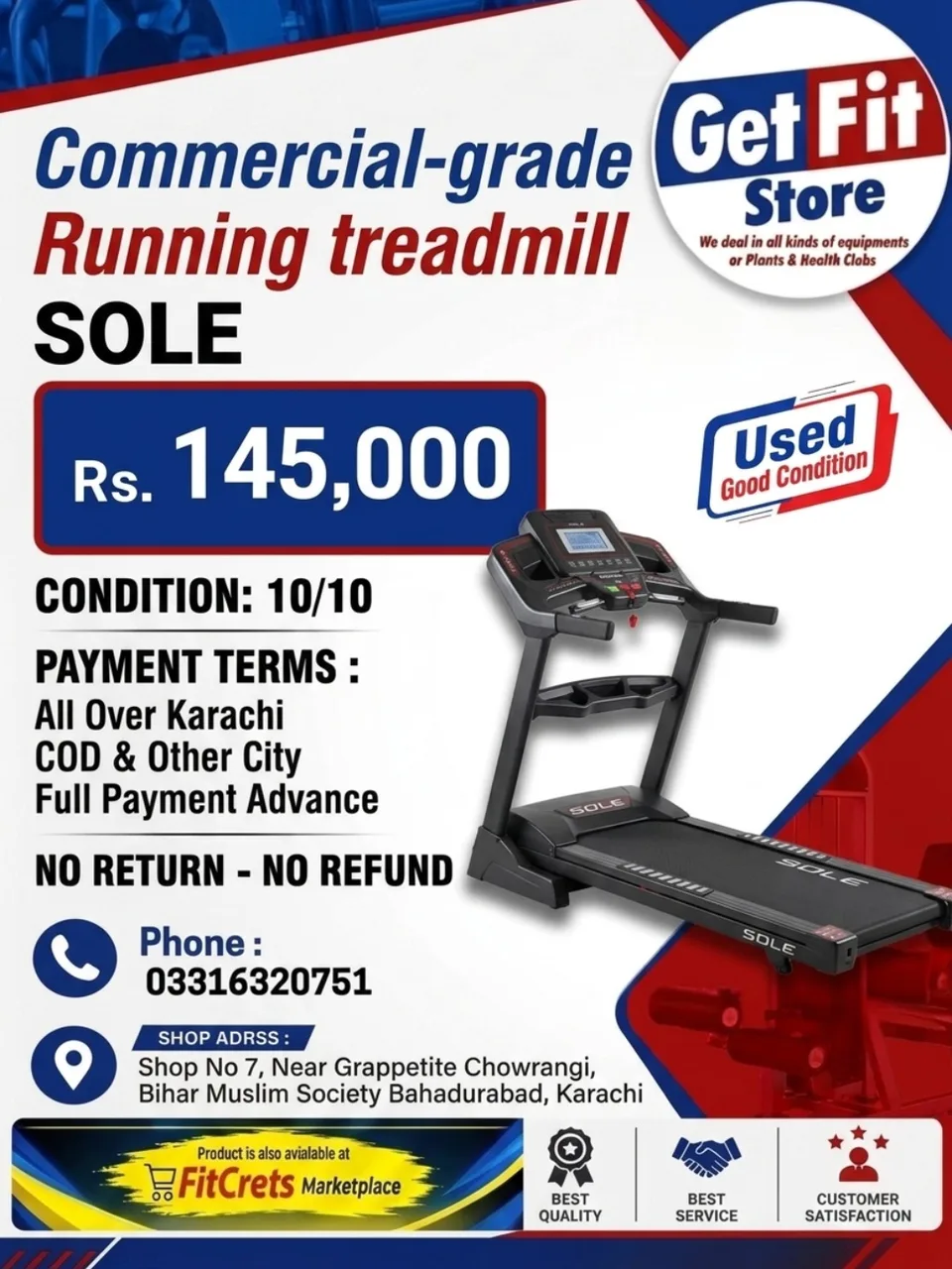 Grade Running Treadmill — photo 1