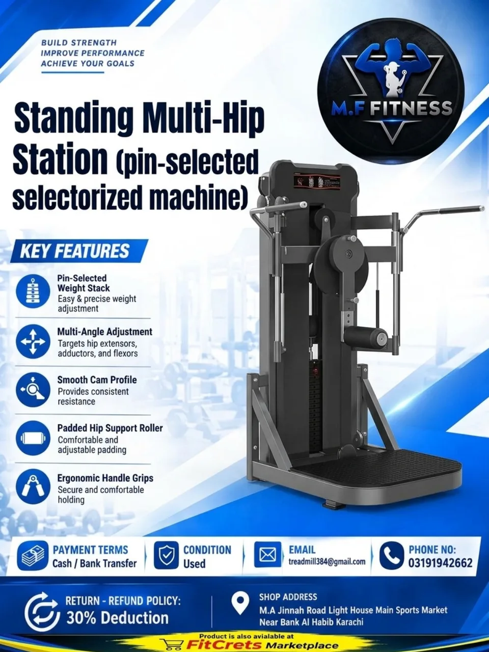 Standing Multi-Hip Station (Pin-Selected Selectorized Machine) 