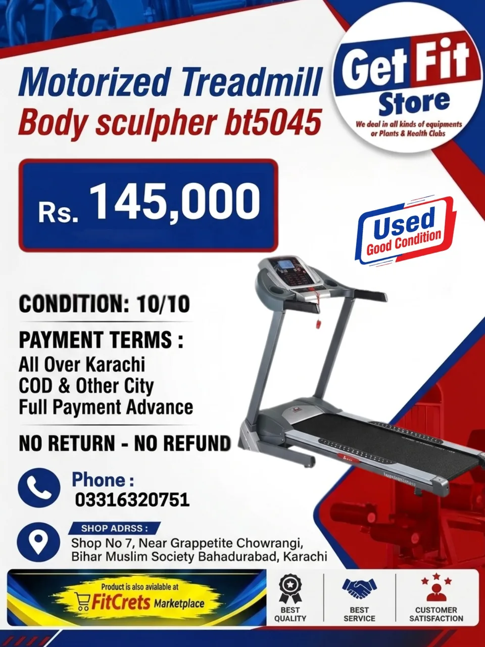 Motorized Treadmill Body sculpture bt5045