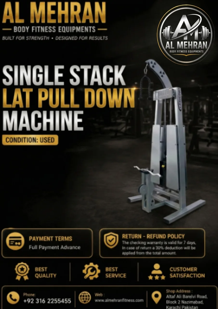 Single Stack Lat Pull Down Machine.