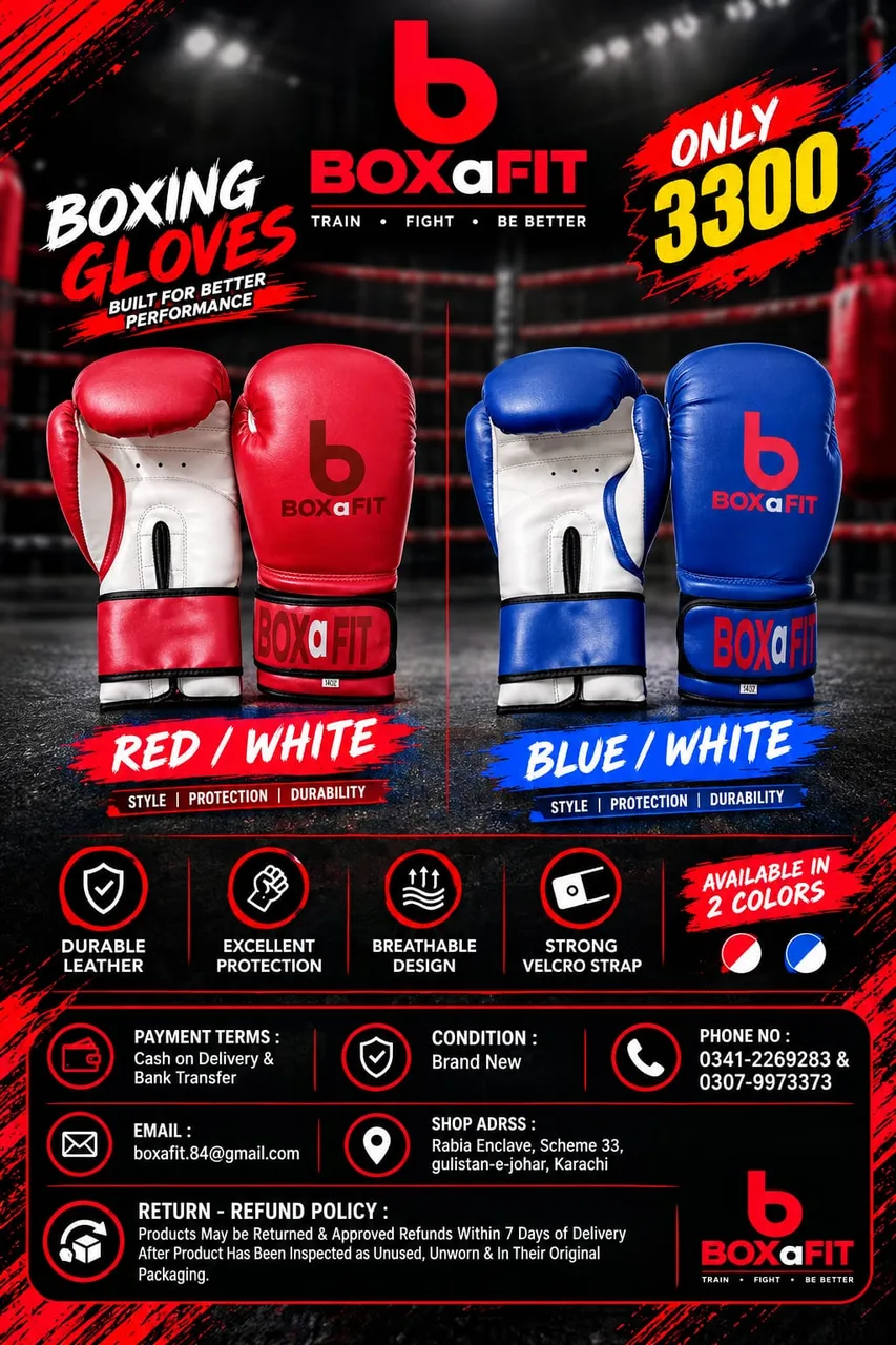 2 Color Boxing Gloves Red / Blue