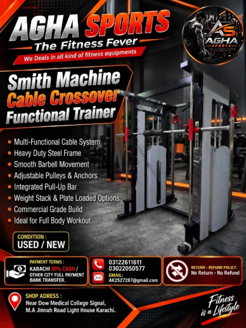 Smith Machine Cable Crossover Functional Trainer (often called an All-in-One Monster Gym) — photo 1