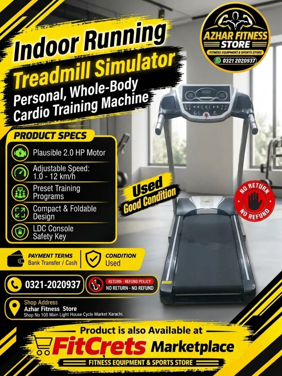 Indoor Running Treadmill Simulator