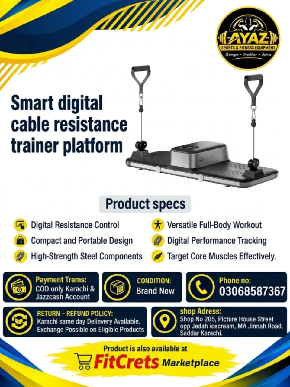 Smart Digital Cable Resistance Trainer Platform — photo 1