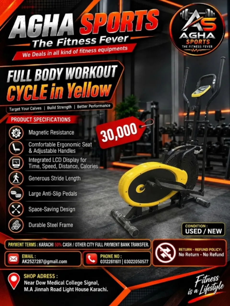 Elliptical Cross Trainer - Full Body Workout Cycle